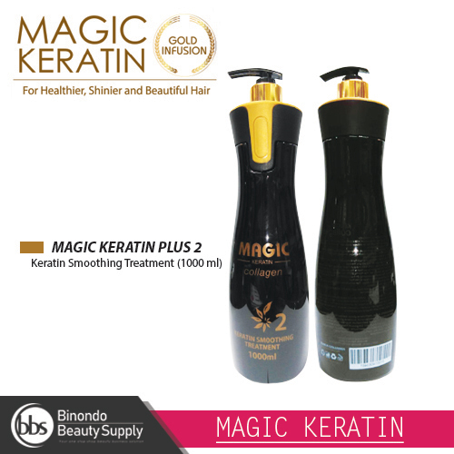 MAGIC KERATIN PLUS 2 KERATIN SMOOTHING TREATMENT (1000 ml) - Binondo Beauty  Supply